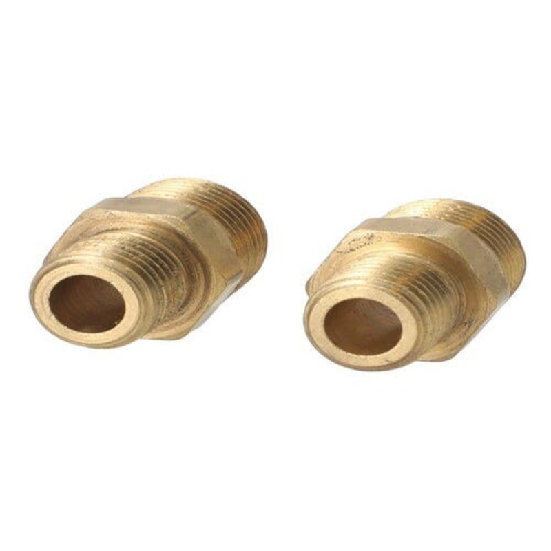 Milton Fitting - Hex Nipple 1/4" x 3/8" MNPT 2-pk fits Tools Air Compressor Accessories