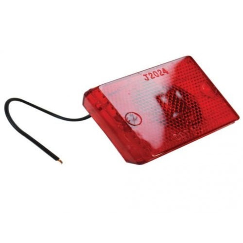 Trailer Clearance Light LED Red Stud Mount 3-1/8" x 2" fits Trailer & Towing Trailer Lighting
