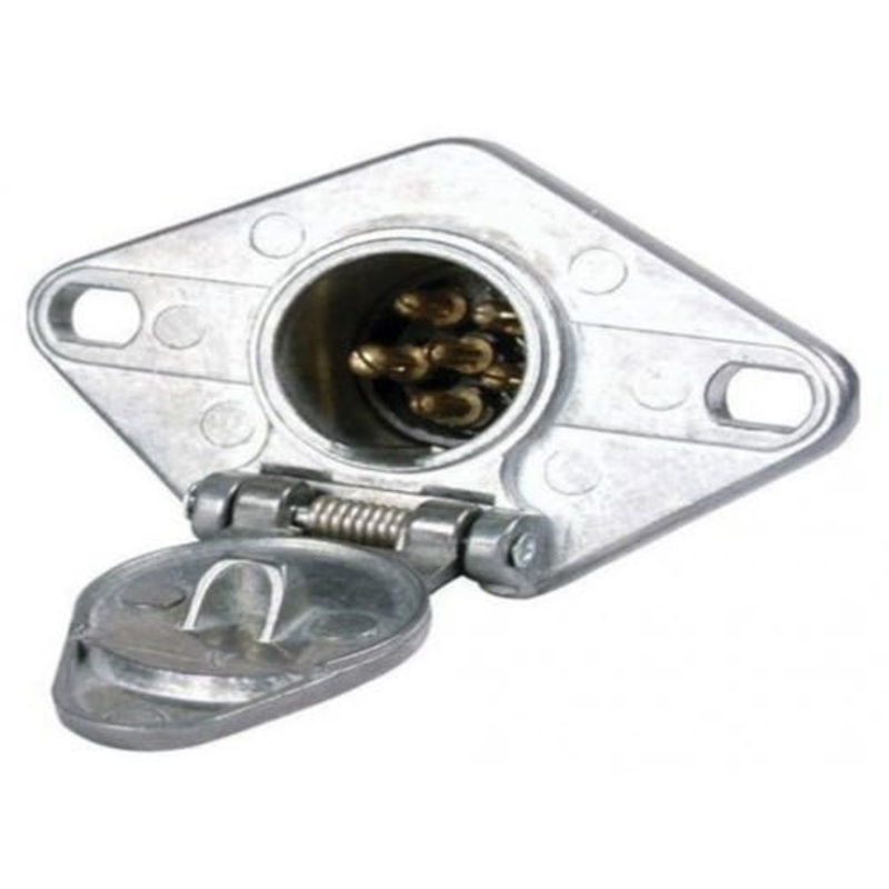 Trailer Connector 6-Pole Round Vehicle End fits Trailer & Towing Trailer Adapters & Connectors