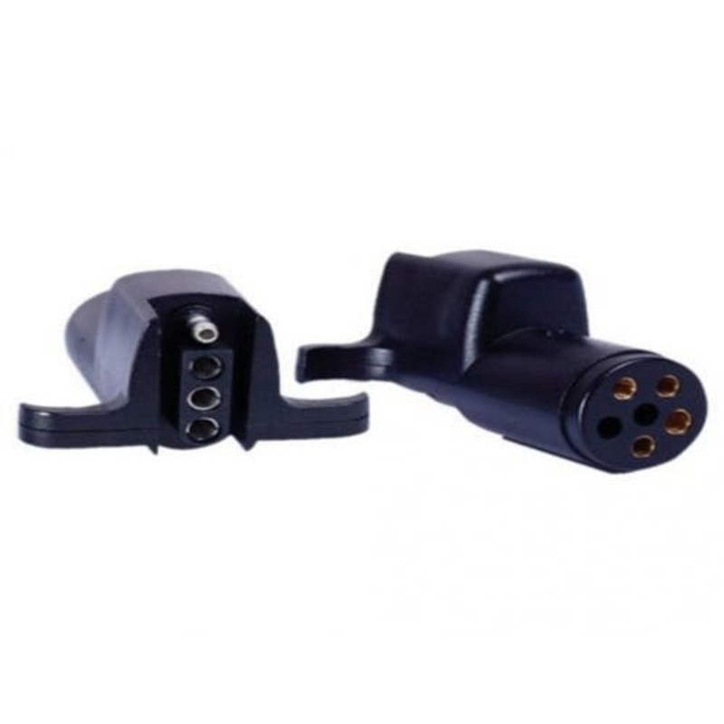 Trailer Connector 6-Way Round to 4-Way Flat fits Trailer & Towing Trailer Adapters & Connectors