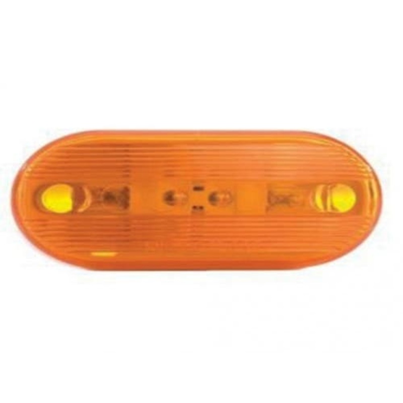 Trailer Dual Bulb Marker and Clearance Light Amber 4-1/8" x 2" fits Trailer & Towing Trailer Lighting