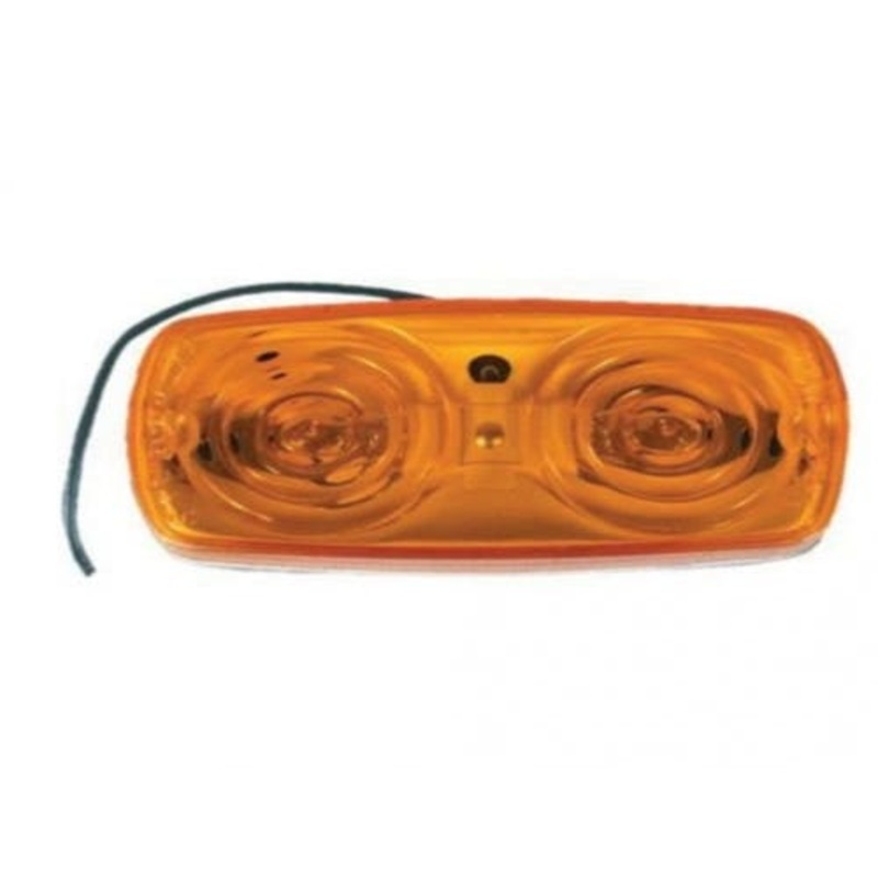 Trailer Marker and Clearance Light Double Bulls-Eye Amber fits Trailer & Towing Trailer Lighting