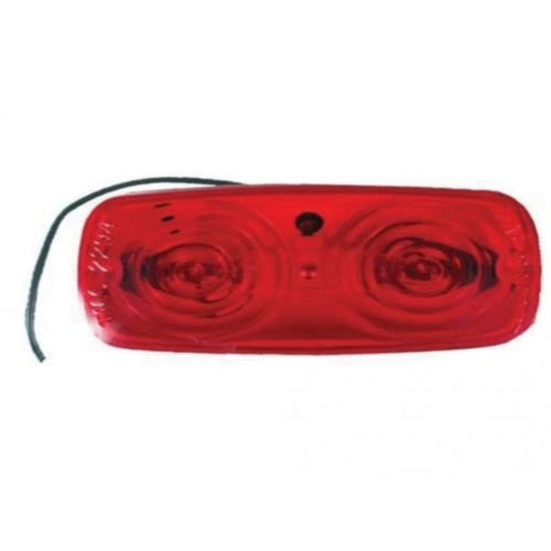 Trailer Marker and Clearance Light Double Bulls-Eye Red fits Trailer & Towing Trailer Lighting