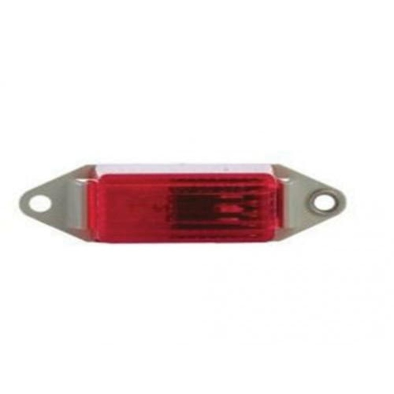 Trailer Marker and Clearance Light w/Mounting Base Red 3-1/4" x 1" fits Trailer & Towing Trailer Lighting