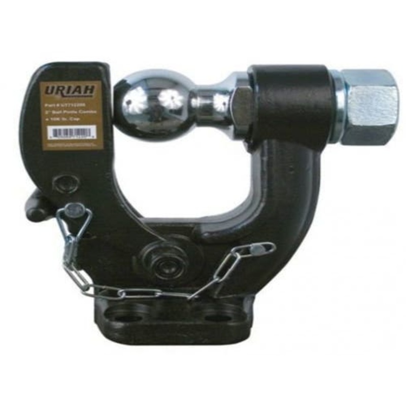 Trailer Pintle Ball Hitch Combo w/2" Ball - 16,000 lb. GTW fits Trailer & Towing Trailer Ball Mount Hitches