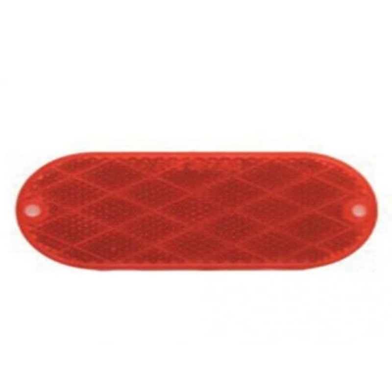 Trailer Reflector Red Oval 4-3/8" x 1-7/8" fits Trailer & Towing Trailer Reflectors