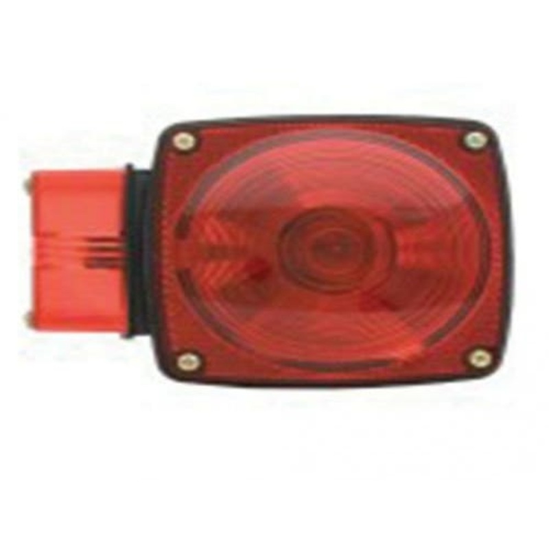Trailer Tail Light Left-Side Red w/Stop and Turn indicator 4-1/2" Square fits Trailer & Towing Trailer Lighting