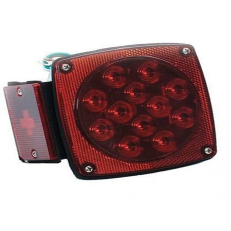 Trailer Tail Light Red w/Stop and Turn indicator 4-1/2" Square fits Trailer & Towing Trailer Lighting