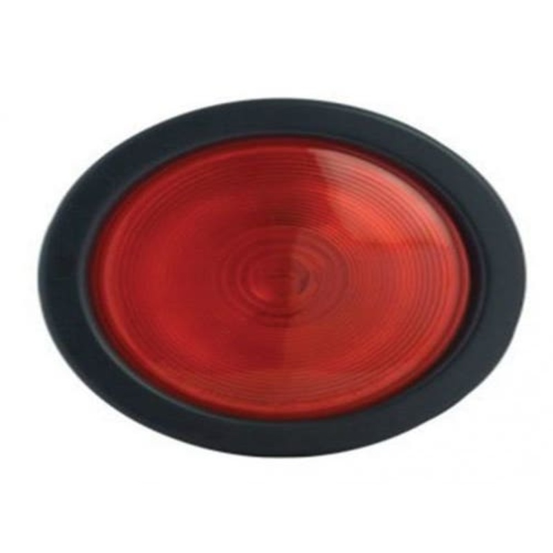 Trailer Tail Light Red w/Turn and Brake Indicator Grommet 4" Round fits Trailer & Towing Trailer Lighting