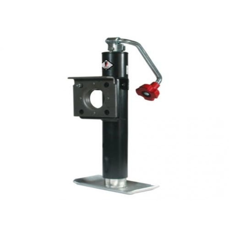 Trailer Top Wind Flange Jack 10" with Zerk Fitting - 2,000 lb. fits Trailer & Towing Trailer Jacks