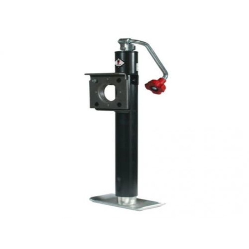 Trailer Top Wind Flange Jack 15" with Zerk Fitting - 2,000 lb. fits Trailer & Towing Trailer Jacks