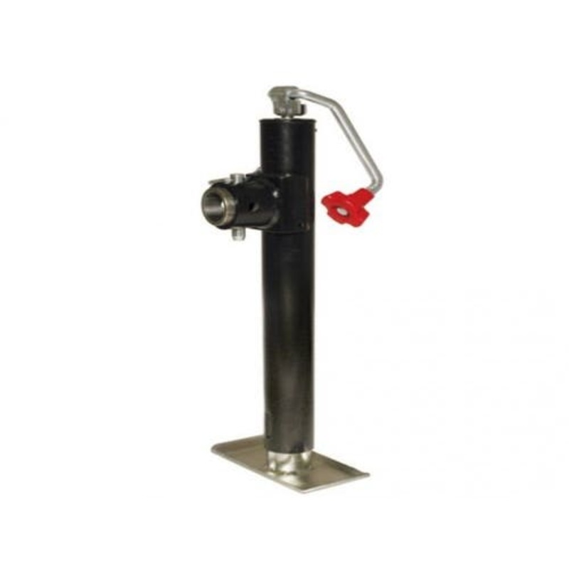 Trailer Top Wind Jack with Zerk Fitting Weld Collar 15" - 2,000 lb. fits Trailer & Towing Trailer Jacks