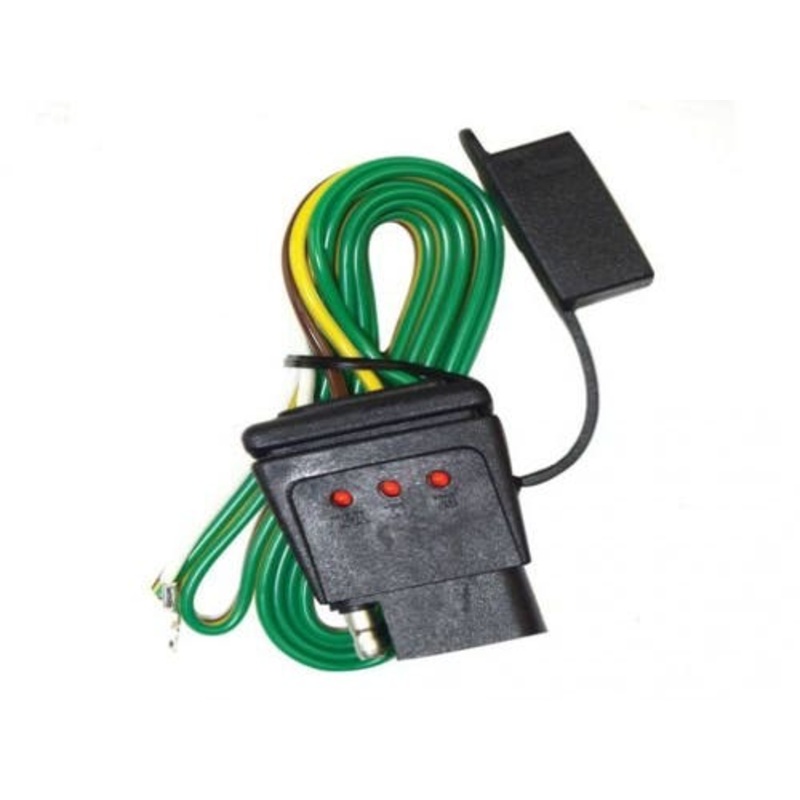 Trailer Vehicle End Wire Connector 4 Flat fits Trailer & Towing Trailer Wiring