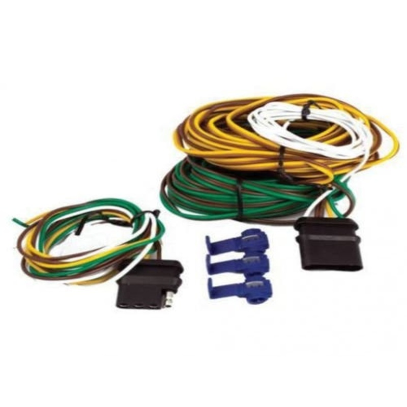 Trailer Wiring Kit 4-Pole Flat 20' Split Wire for Right and Left Trailer Lights fits Trailer & Towing Trailer Wiring