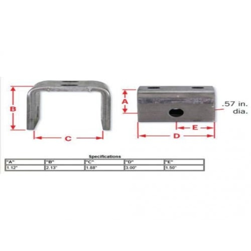 Trailer Front/Rear Spring Hanger 1-3/4" Springs fits Trailer & Towing Trailer Hardware