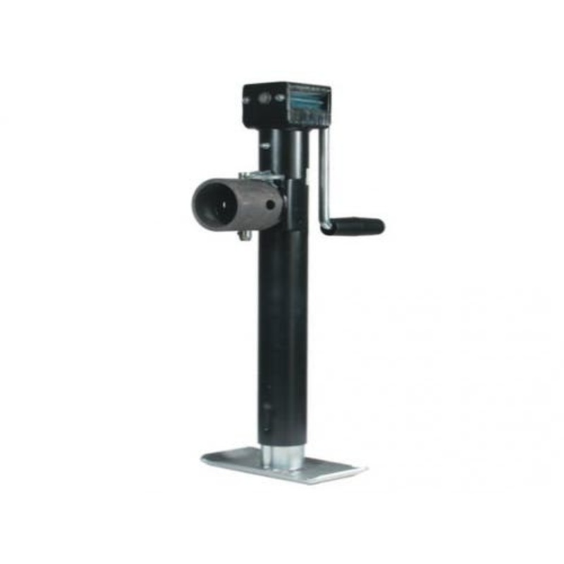Trailer Side Wind Jack with Zerk Fitting Weld Collar 15" - 5,000 lb. fits Trailer & Towing Trailer Jacks