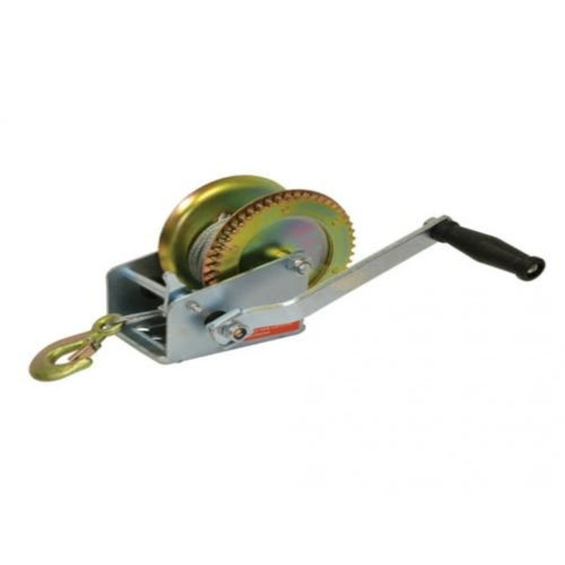 Trailer Side Wind Winch w/10' Cable - 1,600 lb. fits Trailer & Towing Trailer Winches