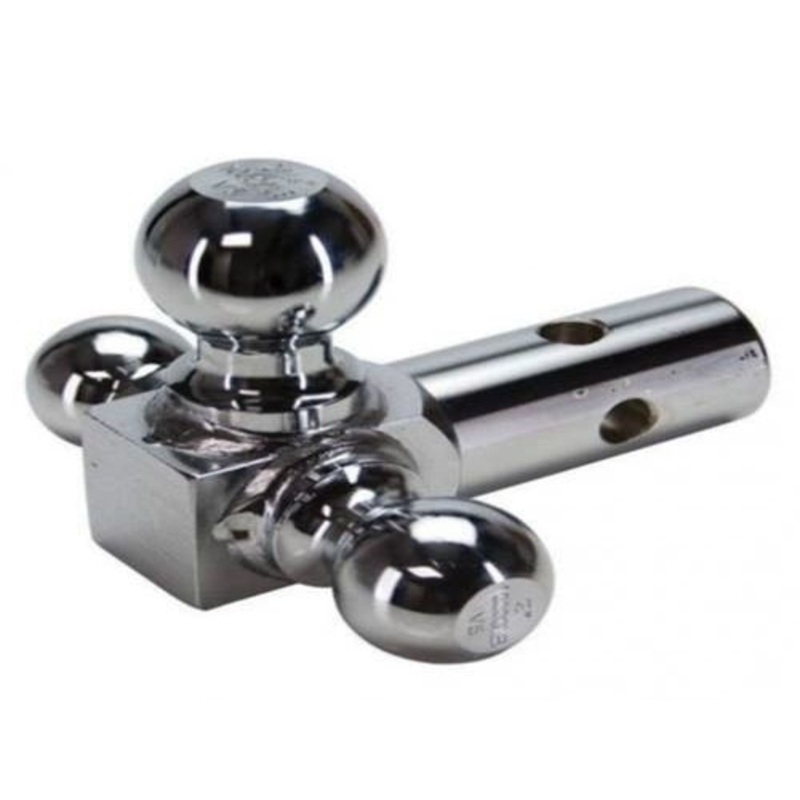 Trailer Tri-Ball Hitch 1-7/8" 2" and 2-5/16" Chrome Plated fits Trailer & Towing Trailer Ball Mount Hitches