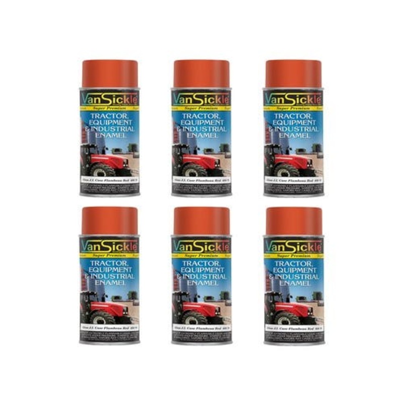 Case Flambeau Red Tractor Aerosol 6-Pack fits Paint Case