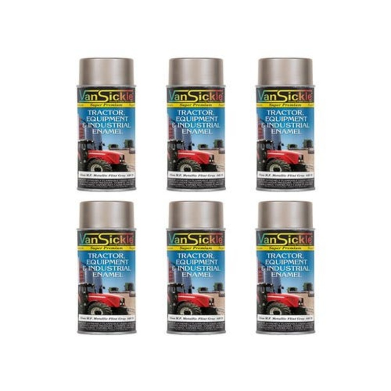 Massey Ferguson Flint Gray Metallic Tractor Aerosol 6-Pack fits Paint Massey Ferguson