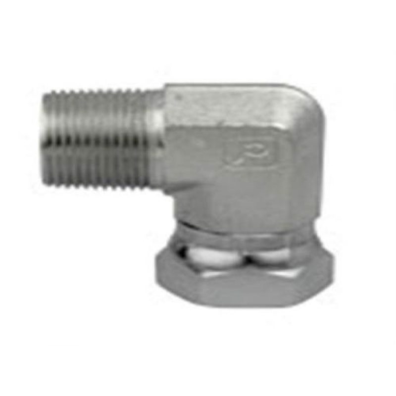 Brennan 1501-08-08-FORGED Hydraulic Adapter Union 90 1/2" Male 1/2" Female Swivel fits Farm-Oyl BR330200 fits John Deere BRAP23053