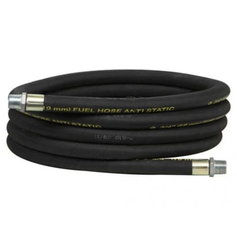 GROZ Fuel Hose Anti-Static 12' x 1" NPT Male fits Pumps, Hoses, Nozzles, Filters Fuel Hoses