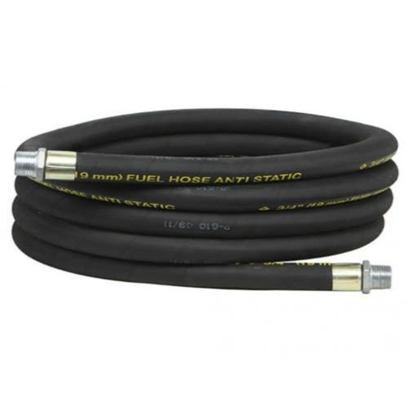 GROZ Fuel Hose Anti-Static 12' x 3/4" NPT Male fits Pumps, Hoses, Nozzles, Filters Fuel Hoses