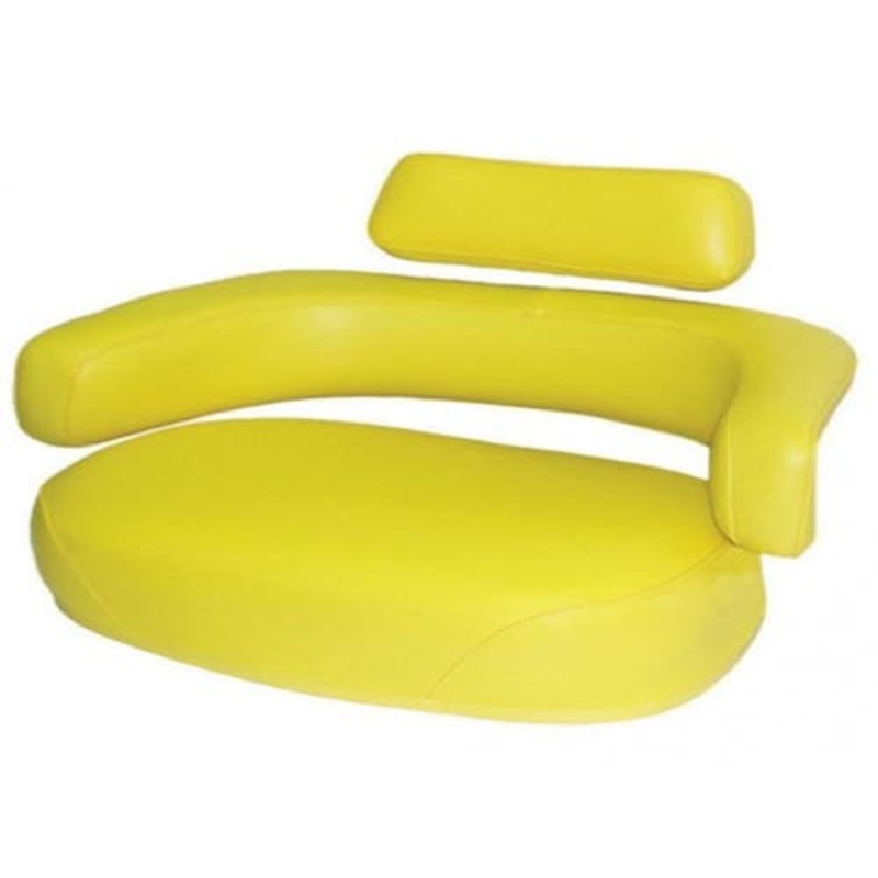 Seat Cushion Set - Restoration Quality Vinyl Yellow fits John Deere 2510 2520 3010 3020 4000 4010 4020 4030 4230 4320 4430 4520 4620 4630 7700 AR26933