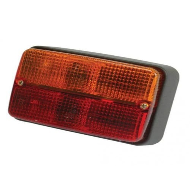 Tail Light - 12V Red / Orange Rectangular fits Massey Ferguson 275 290 240 265 275 290 1682738M91 fits Landini 5830