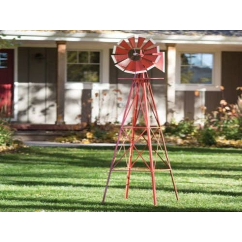 Windmill Decorative Red/White 8' fits Windmills No Model Category