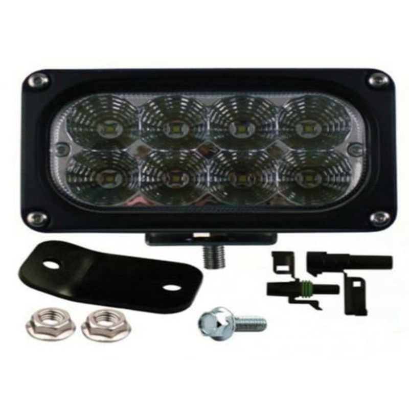 LED Work Light - 40W Rectangle Pedestal Mount Flood Beam fits Kubota B2650 L3240 L3540 L3940 L4240 L4740 L5240 L5740 M100GX M110GX M135GX TD17075300