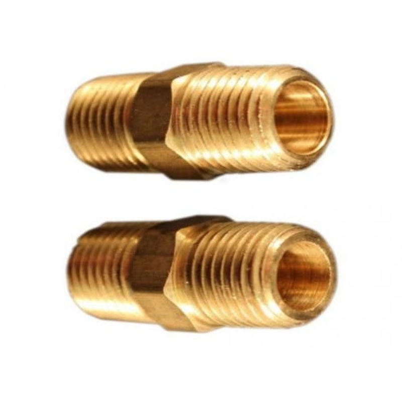 Milton Air Tool Fitting - Hex Nipple 3/8" x 3/8" MNPT 2-pk fits Tools Air Compressor Accessories