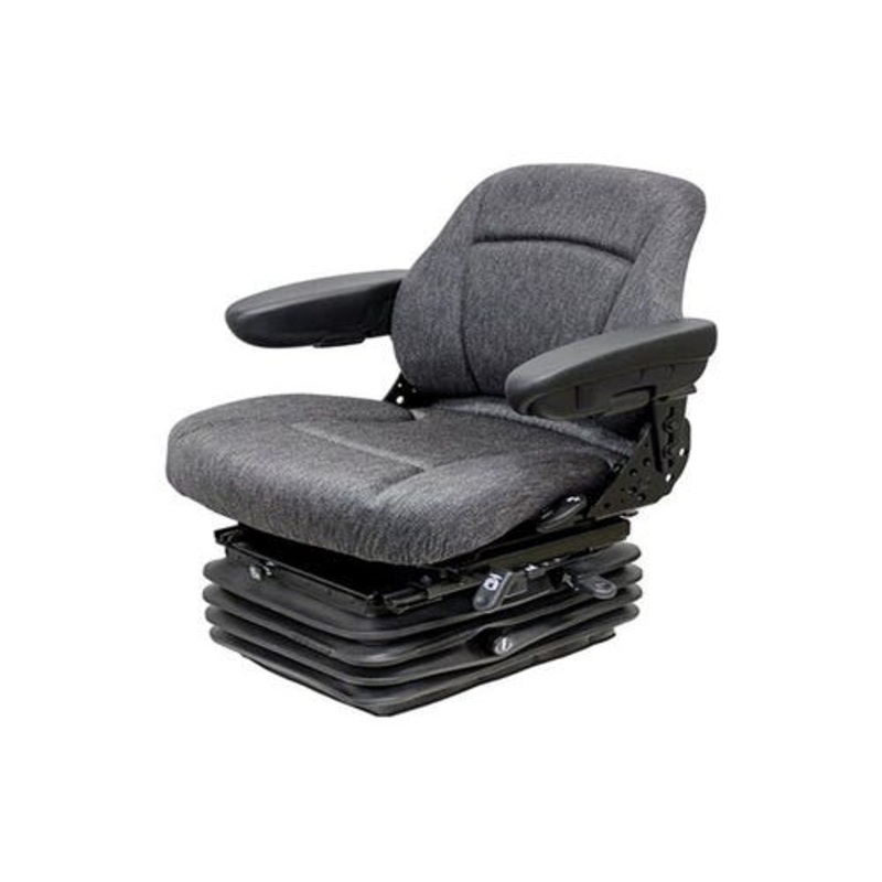 Seat Assembly - Air Suspension Charcoal Gray Fabric 71-89 Magnum 91-93 Steiger fits New Holland T8010 T8020 T8030 T8050 fits Case IH fits McCormick