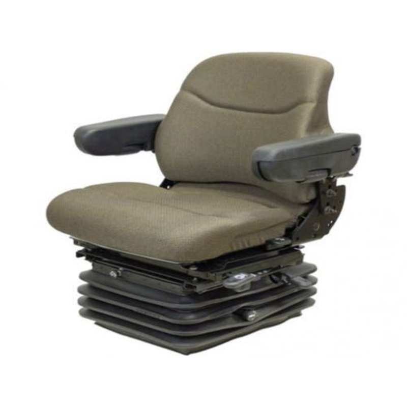 Seat Assembly - Air Suspension Tufftex Fabric Brown fits New Holland T8010 T8020 T8030 T8050 TG210 TG230 TG245 fits Ford fits Case IH fits McCormick