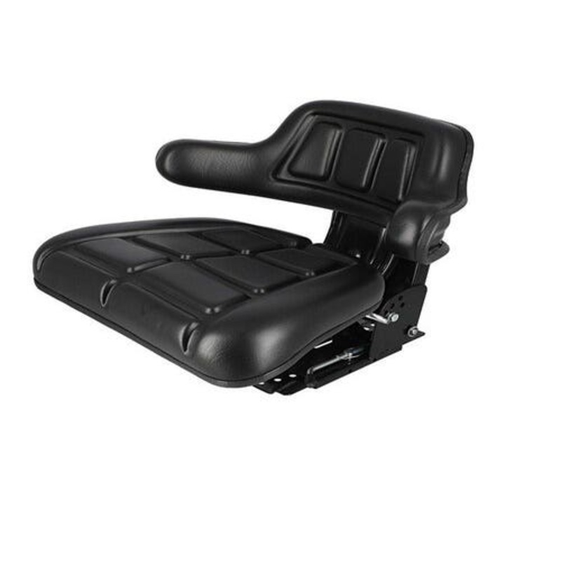 Seat Assembly - Grammer Style Flip-up Vinyl Black fits FIAT 55-66 60-66 70-66 80-66 82-93 0278205 fits Ford 5161727 fits Massey Ferguson 1672345M91