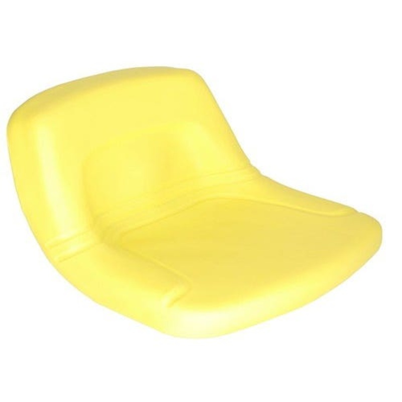 Seat High Back Steel Pan Black Talon Yellow Vinyl