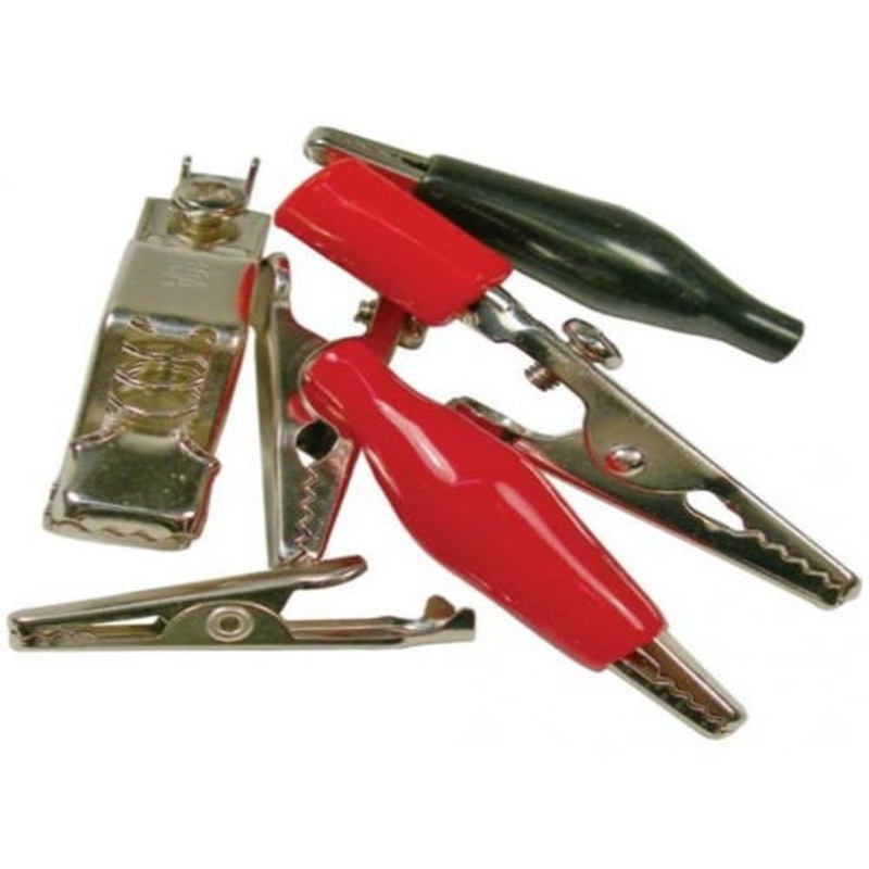 Alligator Clip Assortment - 6 Pack fits Wiring, Relays, Switches Alligator Clips & Test Leads