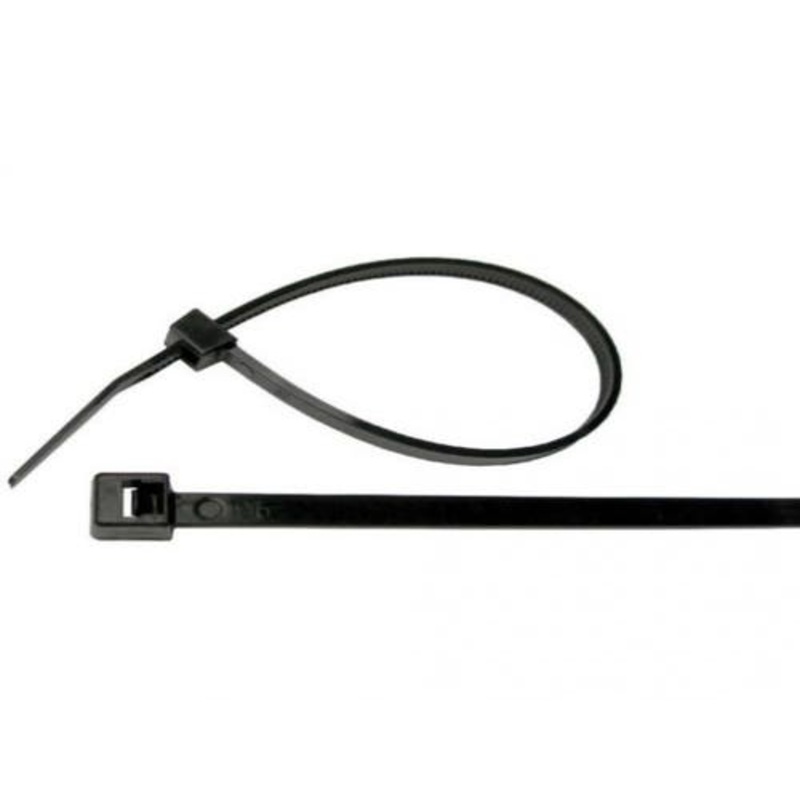 Cable Ties 11" 50 lbs Strength Black 25 pack fits Wiring, Relays, Switches Cable & Wire Ties