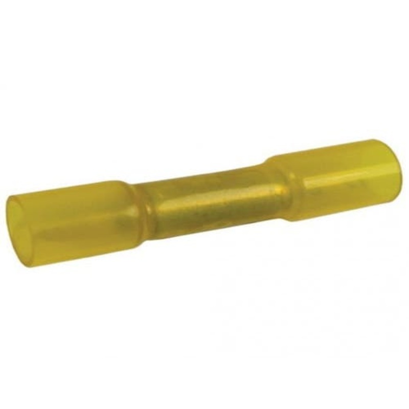 Crimp & Heat Shrink Butt Connector 12-10 Gauge - 5 Pack fits Wiring, Relays, Switches Terminals