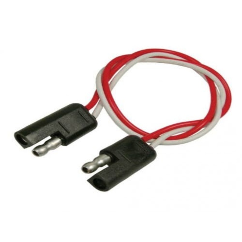 Pre Wired Molded Trailer Connector 2 Way 12" 16 Gauge fits Trailer & Towing Trailer Wiring 6634