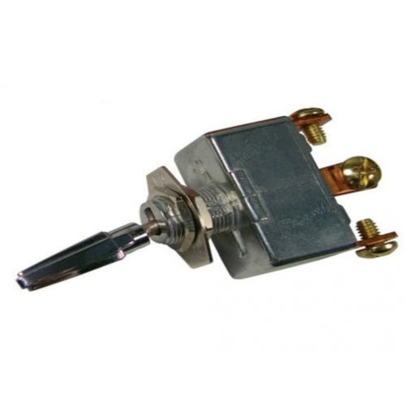 Toggle Switch On-Off-On Chrome 6-12 Volt 50 Amp fits Wiring, Relays, Switches Switches