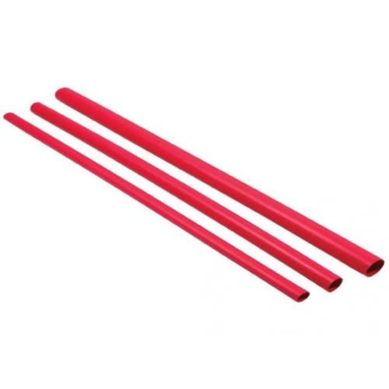 Wiring Single Wall Red Shrink Tubing 1/2" x 4 - 6" fits Wiring, Relays, Switches Heat Shrink Tubing