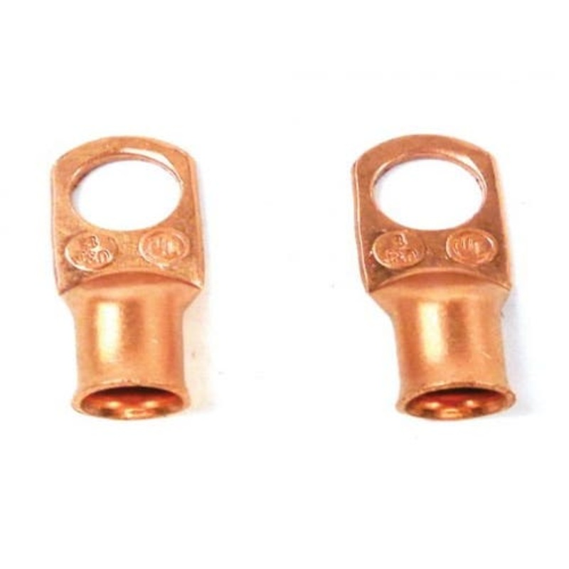 Battery Cable Lugs Copper 4 & 6 Gauge 3/8" Stud Hole