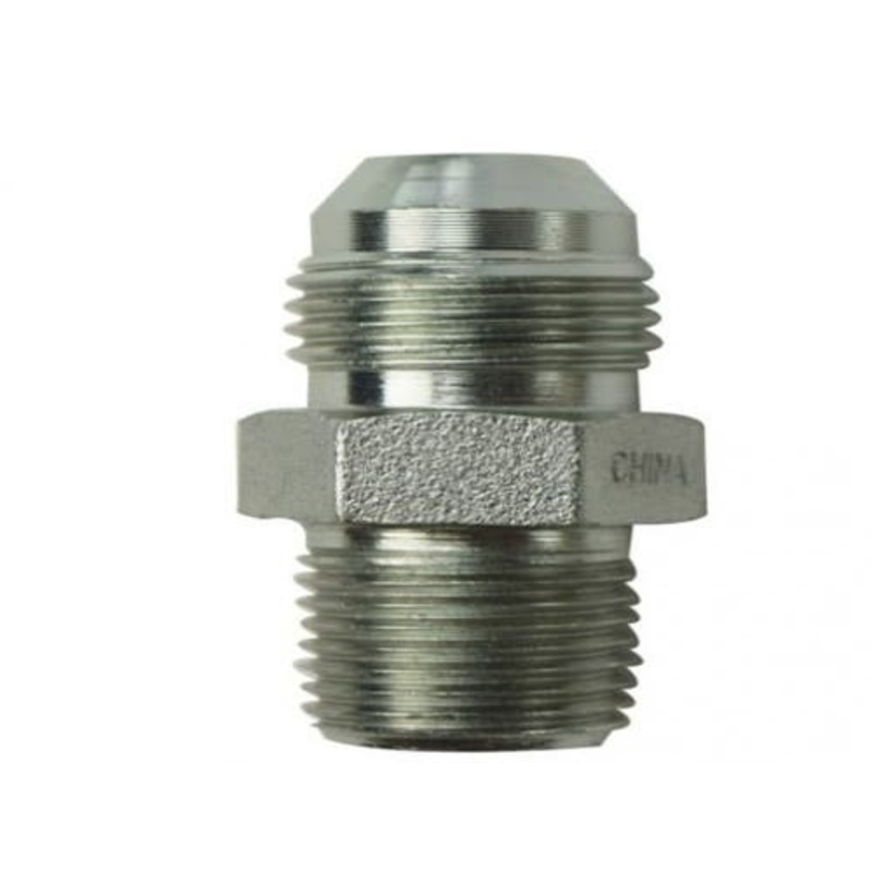 Brennan 2404-08-06 Hydraulic Adapter Solid Straight 1/2" Male JIC 37 3/8" Male NPT Fitting