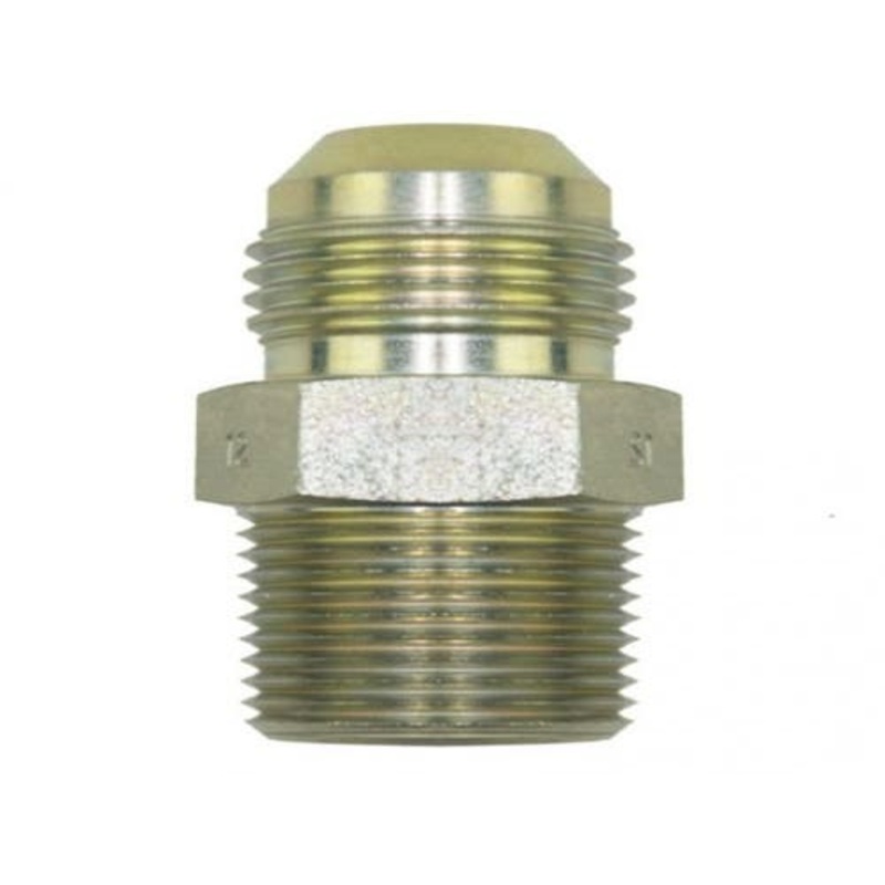 Brennan 2404-12-12 Hydraulic Adapter Solid Straight 3/4" Male JIC 37 3/4" Male NPT Fitting