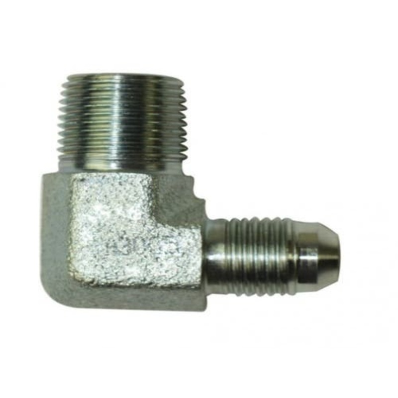 Brennan 2501-06-06 Hydraulic Adapter 90 Angle 3/8" Male JIC 37 3/8" Male NPT Fitting