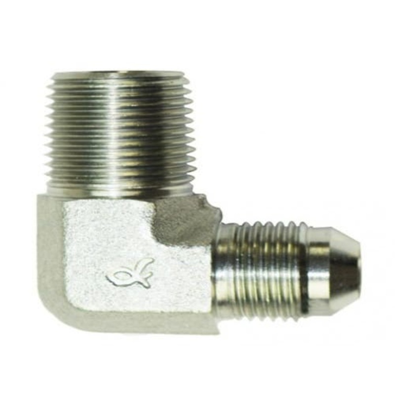 Brennan 2501-08-08 Hydraulic Adapter 90 Angle 1/2" Male JIC 37 1/2" Male NPT Fitting