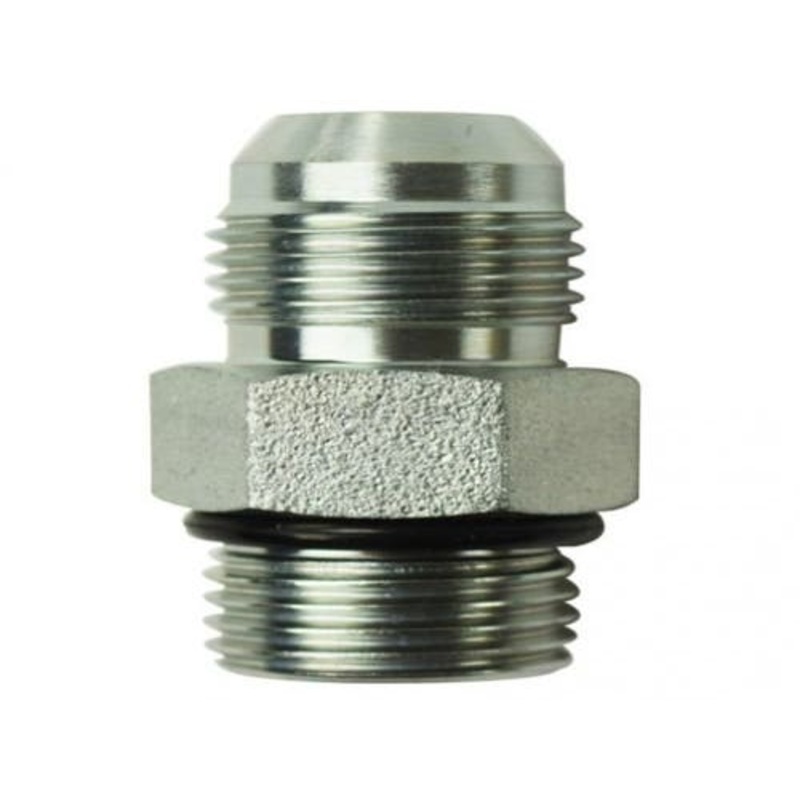 Brennan 6400-06-08 Hydraulic Adapter 3/8" Male JIC 37 x 3/8" Male O-Ring 3/4-16 x 3/4-16 NPT