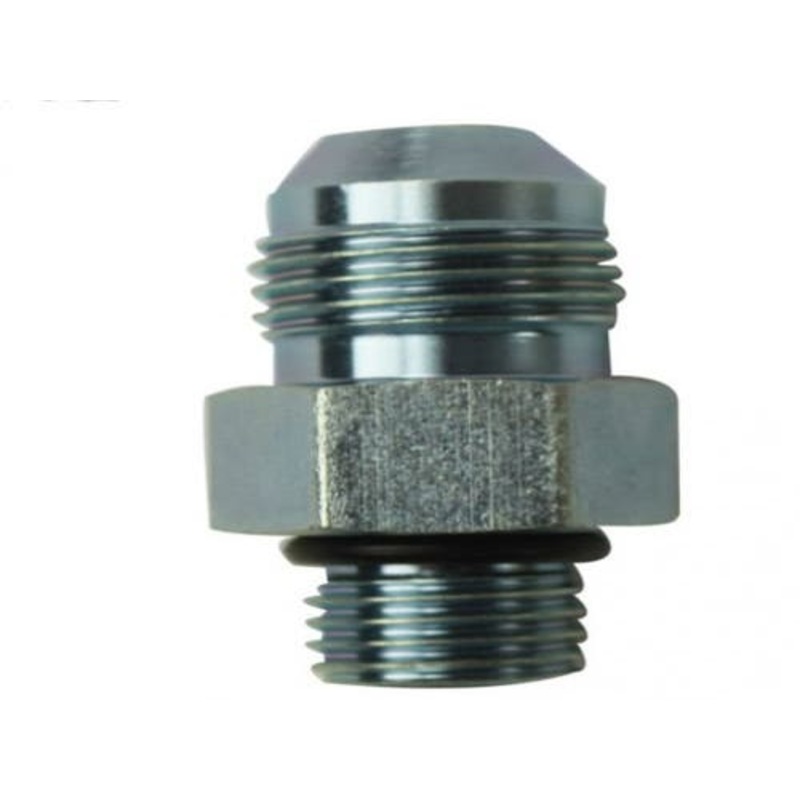 Brennan 6400-08-06 Hydraulic Adapter 1/2" Male JIC x 3/8" Male O-Ring 3/4-16 x 9/16-18 NPT