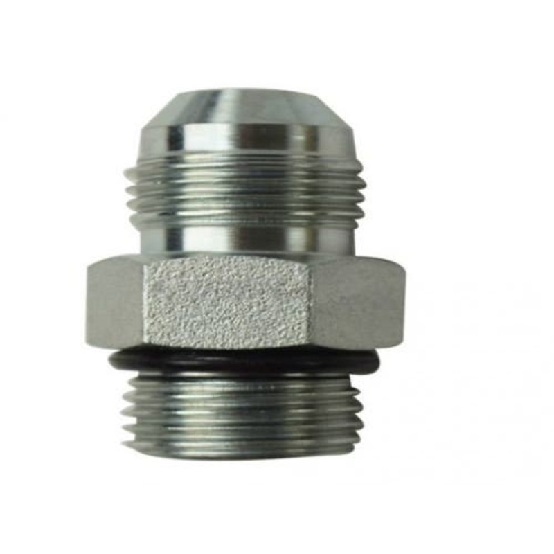 Brennan 6400-08-08 Hydraulic Adapter 1/2" Male JIC 37 x 1/2" Male O-Ring 3/4-16 x 3/4-16 NPT